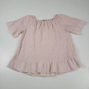 Terzo Milennio Pink Linen Shirt Blouse Women's size Medium